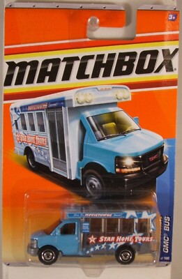 MATCHBOX #62 GMC Bus - 'Star Home Tours,' 2011 issue (NEW in BLISTER)