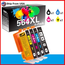 4PK 564XL 564 XL Ink Cartridge for DeskJet 3520 3522 OfficeJet 4610 4620 Printer
