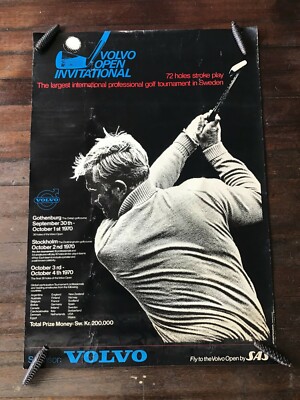 1970s  Volvo  factory backed Golf competition,  original dealership poster.