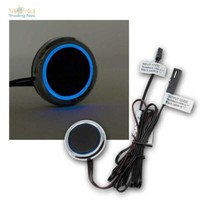 Einbau-Schalter Led Dimmer 12V DC/3A, Leuchtring Blau, Dimmer Zum Einbauen