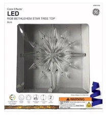 GE 11" Christmas Color Effects Multicolor LED RGB Bethlehem Star Tree Topper