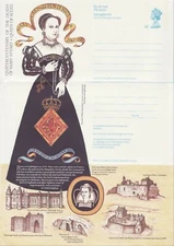GB Stamps Aerogram / Air Letter APS67 - 26p Mary Queen of Scots, Castle etc 1987