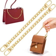 Purse Chains 2PCS Purse Strap Extender Gold Belt Chain Short Chain for Purse