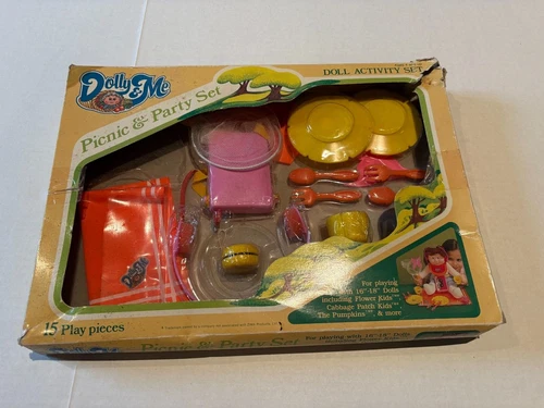 VINTAGE Dolly & Me PICNIC AND PARTY SET Cabbage Patch Kids Accessories in BOX