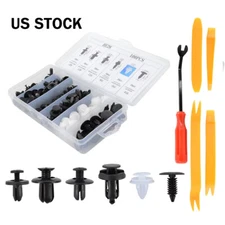 100pcs Clip Car Rivet Bumper Fender Liner Door Panel Retainer Fastener w/ 5 Tool