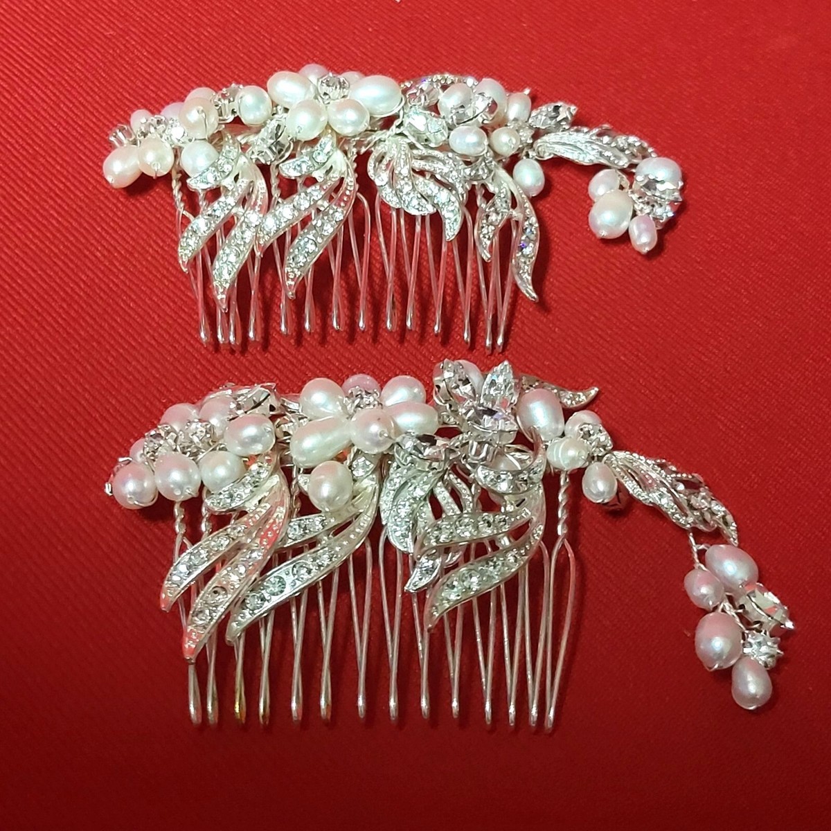 Brilliant crystal hair comb Swarovski Crystal Vine Leaves Bridal Hair Comb, Bridal Hair  main image 3