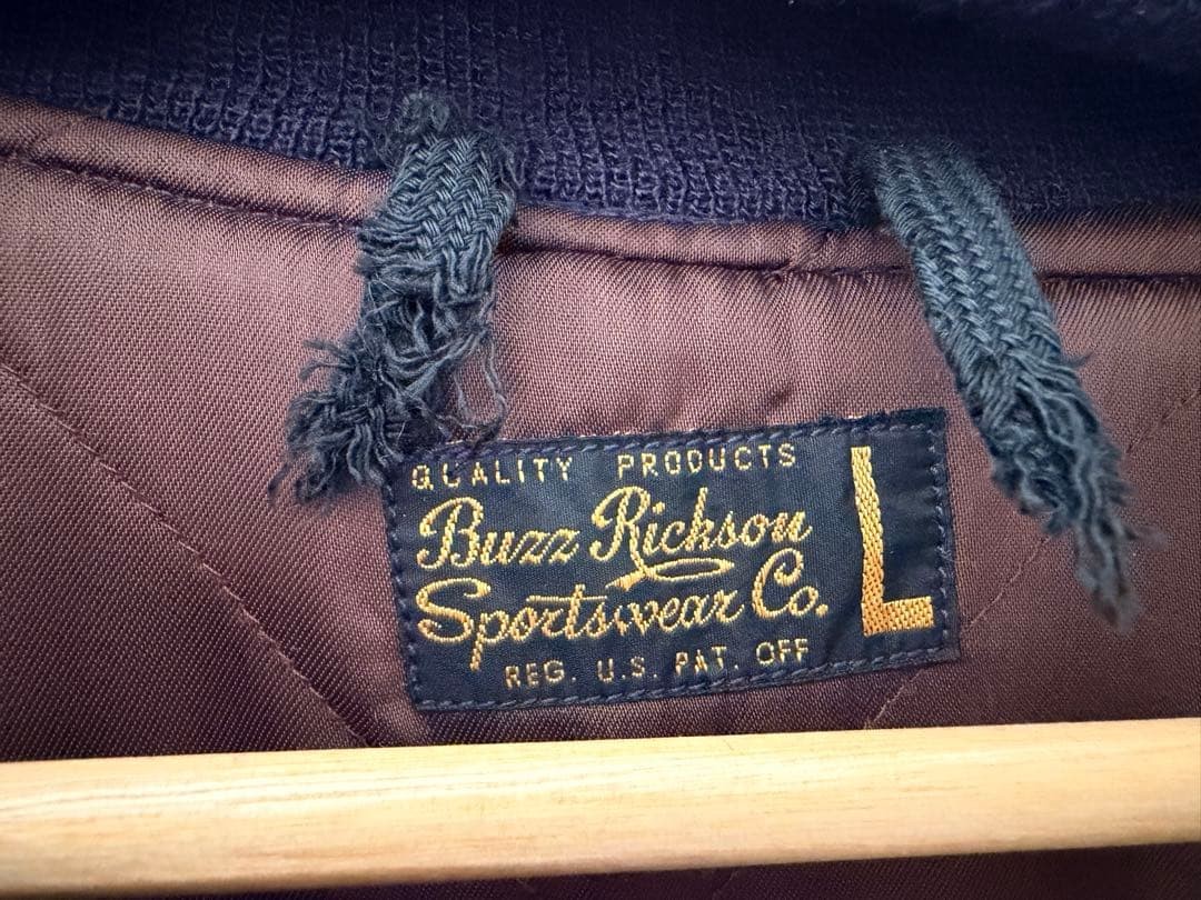 Buzz Rickson's Varsity Jacket USN Embroidered Woo… - image 4