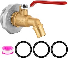 55 Gallon Drum Spigot,2" Brass Barrel Faucet with EPDM Gasket for 55 Gallon Drum