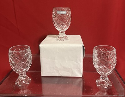 SHANNON BY GODINGER CRYSTAL PINEAPPLE SHOOT GLASSES LOT OF 3