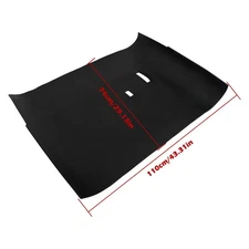 LABLT 1PCS For Club Car DS Golf Carts 1982-Up Floor Mat Black Rubber