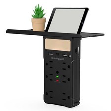 Wall Outlet Extender with Shelf and Night Light, Surge Protector with 3 USB P...