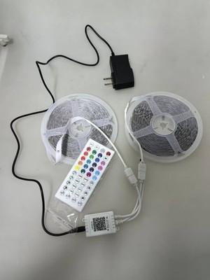 LED Strip Lights 100ft 50ft Music Sync Bluetooth 5050 RGB Room Light with Remote