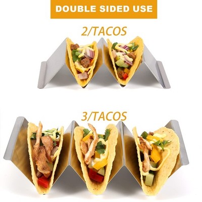 Taco Holders Set of 6, Taco Stand, Stainless Steel Taco Holder, with Easy-Access
