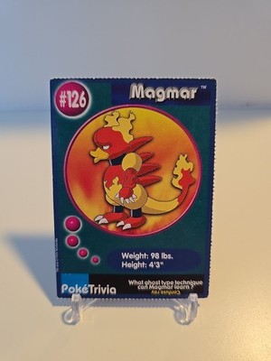 Pokémon Burger King PokeTrivia Perforated Magmar #126