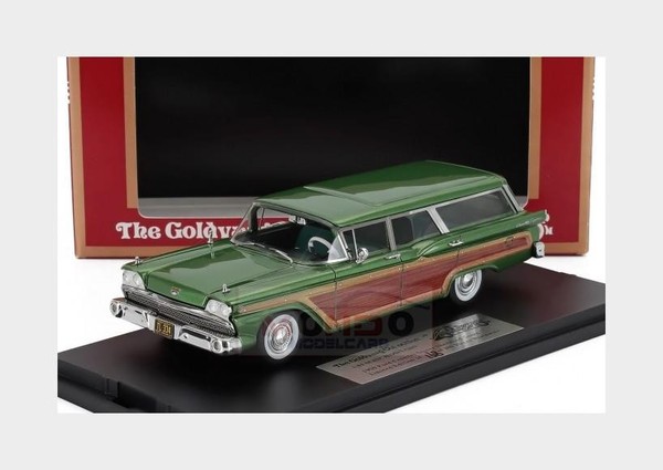 1:43 Goldvarg Ford Usa Country Squire Sw Station Wagon 1959 Green Wood GC091A Mo-image