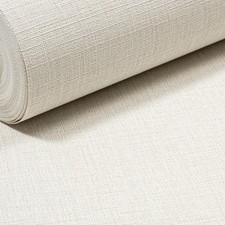 Plain White Textured Wallpaper Linen Effect Slightly Imperfect Lounge Bedroom