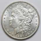 1887 $1 Morgan Silver Dollar Uncirculated - RAW - Great Looking Coin