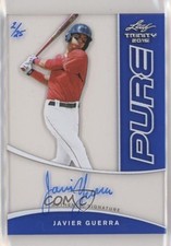 2015 Leaf Trinity Pure Auto Blue 2/25 Javy Guerra Javier Guerra #P-JG1 Auto fl4