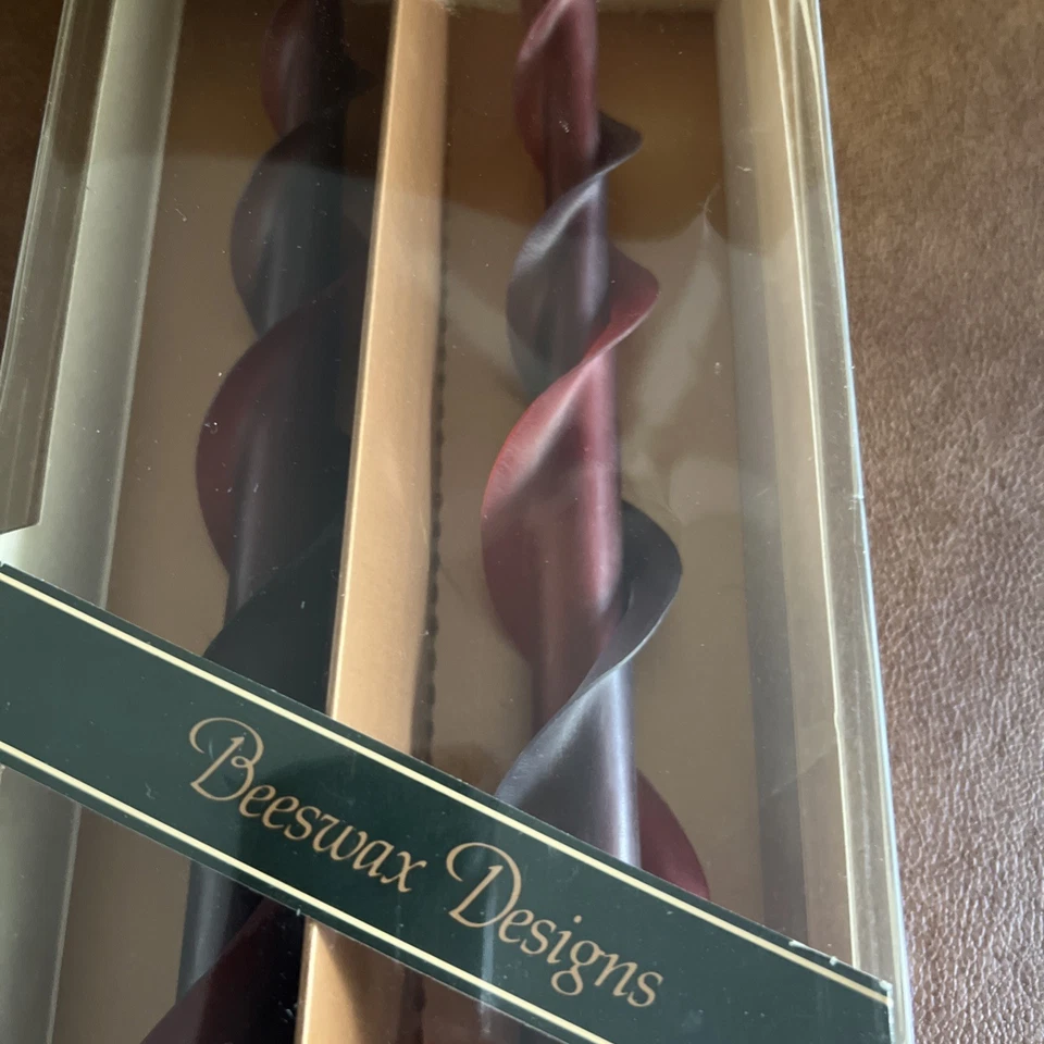 Beeswax Designs Candles 12" Swirled Taper In Box - Image 2 of 4
