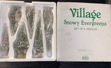 Department 56 Snowy Evergreens Winter Village Accessory Set Of 6 Medium 52613