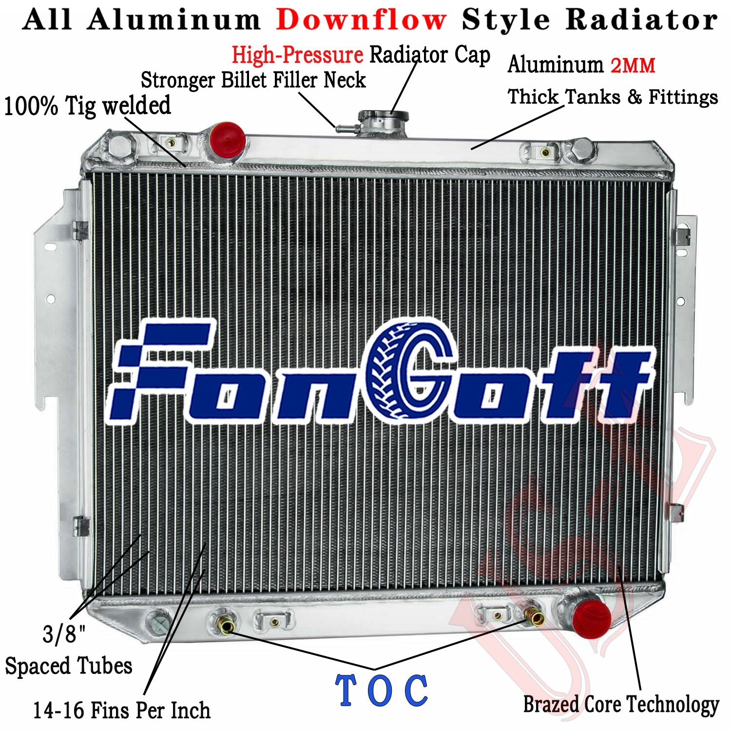 3-RowRadiator Fit 1999-03 Dodge Ram 1500 2500 Van Truck 84-98 B150 B250 B1350