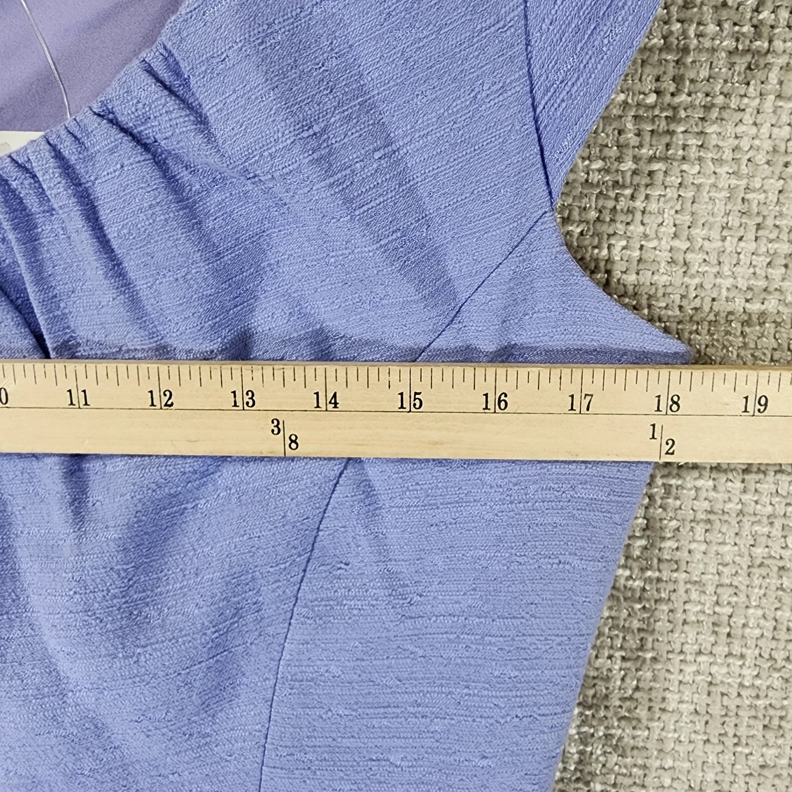 Abito tubino Kate Spade elasticizzato tweed donna 10 blu pallido foderato zip nuovo con etichette