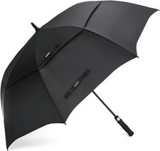 G4Free 47/54/62/68 Inch Automatic Open Golf Umbrella Oversize 54 inch, Black