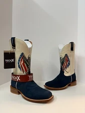 TWISTED X Shop Twisted X Men's Tech Western Boots - Navy/Red SIZE 7.5 D