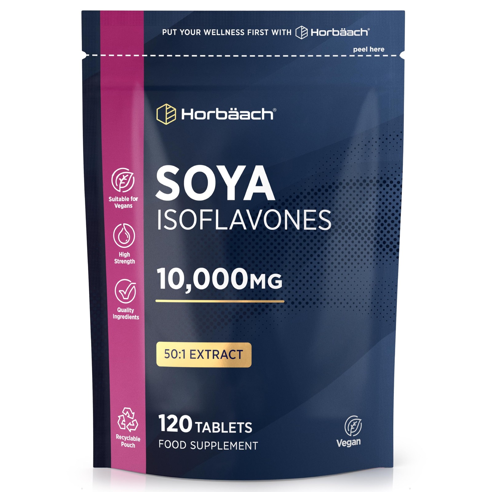 SOYA Isoflavones 100mg 120 Vegan Tablets High Strength SOYA Bean Extract