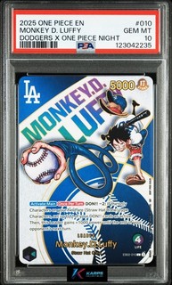 One Piece PSA 10 Monkey D. Luffy Dodgers x One Piece Night 2025 English