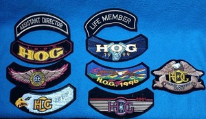 Vtg Harley Davidson Owners Group HOG Rocker  BIKER Patches Lot Of 9 Eagle 
