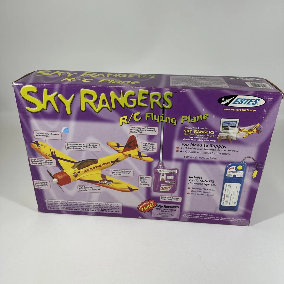 Nuevo avión de radiocontrol Estes Sky Rangers 2002 de colección 4102 Pappy's Fighter Foto 3 de 4