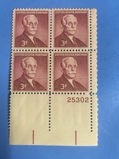 1955 SCOTT 1072 ANDREW W. MELLON 3C BLOCK OF 4 STAMPS    MNH   FREE SHIP