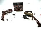 Opel Corsa B interior trim air conditioning door handles with speakers wood effect V-595