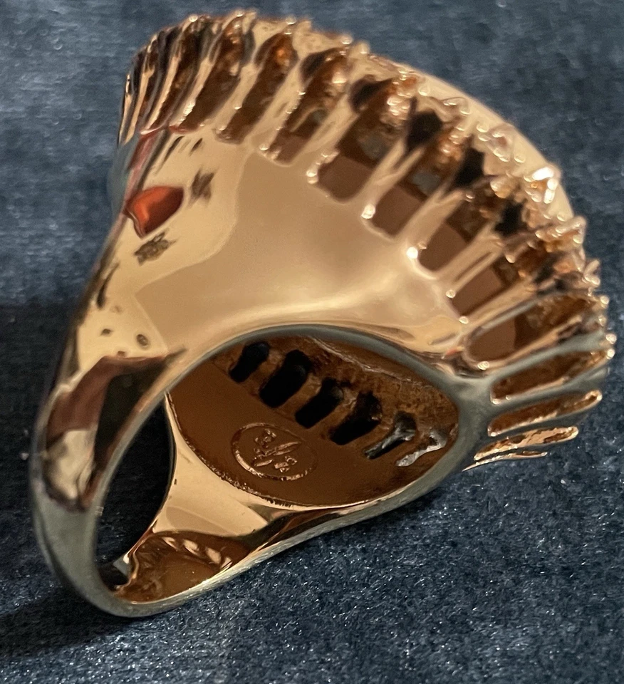 Firmado Rachel Zoe-bonito cabujón ovalado-anillo talla 10-usado-se vende por $40.00 Foto 4 de 4