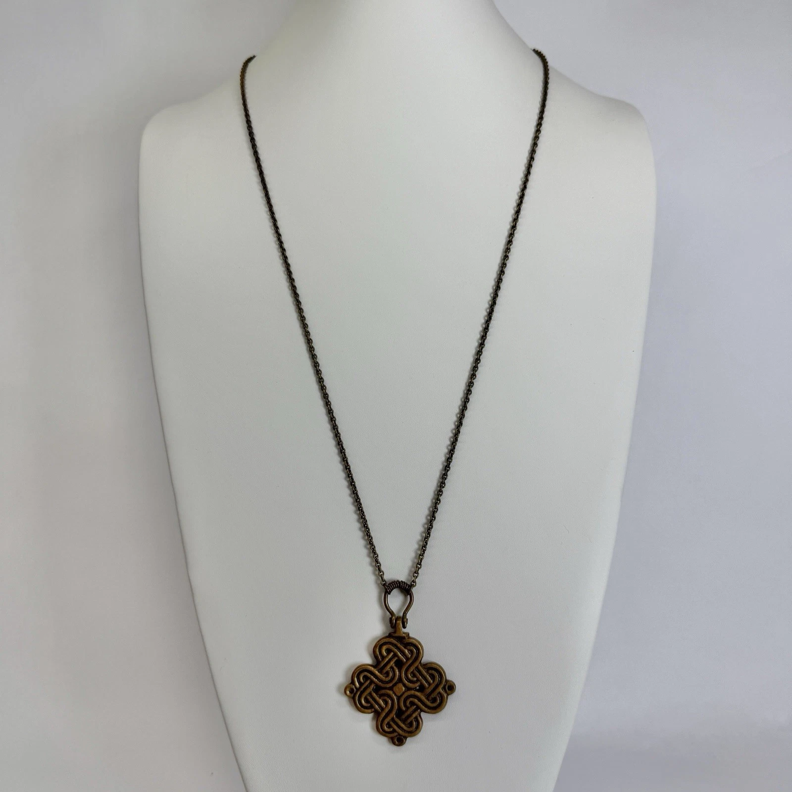 KALEVALA KORU KK Finnish Spiral Nordic Bronze Vintage Necklace Jewelry N314