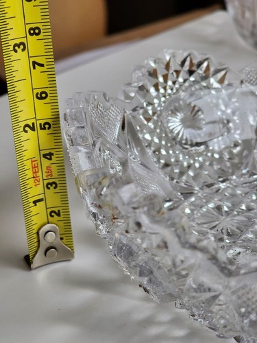 Vintage Schale aus geschliffenem Glas - Bild 4 von 5