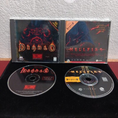 Diablo I & Hellfire Expansion PC CD ROM Blizzard Sierra