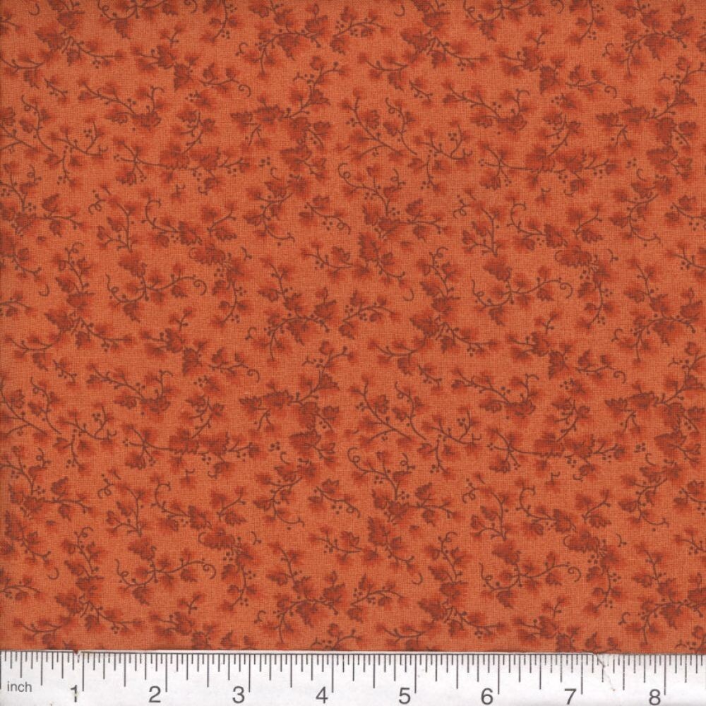 Rust Brown Mini Vine Foliage Tonal 100% Cotton Fabric sold by the 1/4 yard  | eBay