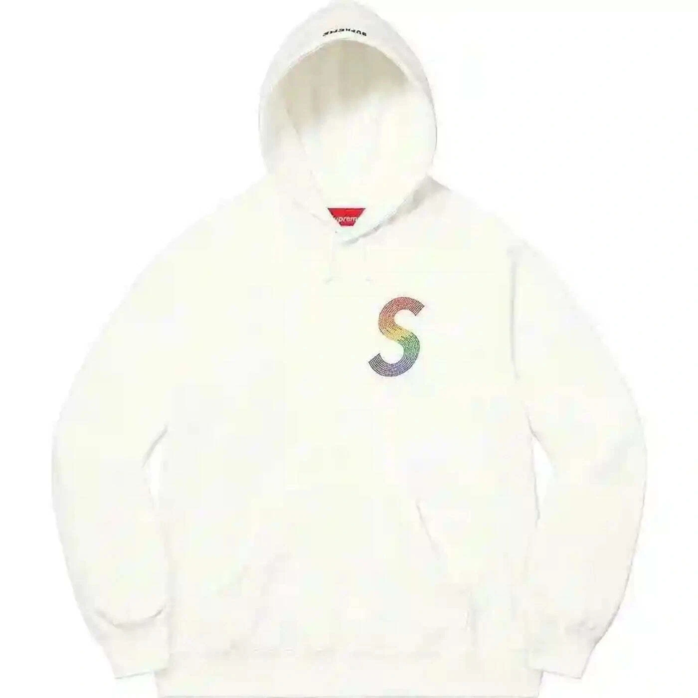 Sweat à capuche logo Supreme Swarovski S   Authentique   Neuf avec étiquettes