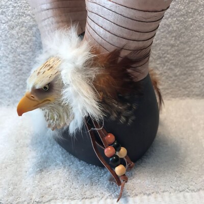Handcrafted Eagle-Themed Double-Spout Vase READ