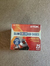 TDK Slim Color CD/DVD Cases Storage Media Cas...