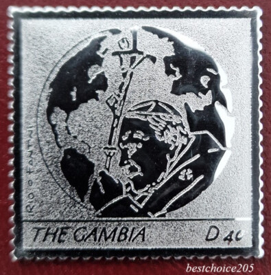 Gambia : 2005, Pope John Paul II, Silver Stamp #1 - MNH