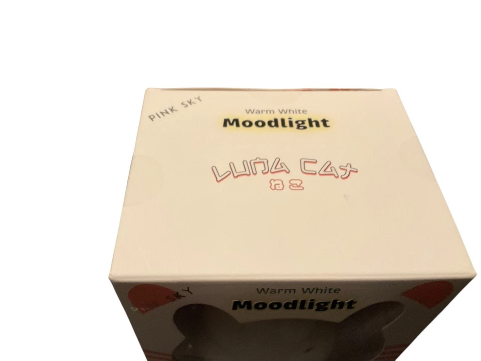 Warm White Moodlight LUNA CAT Pink Sky Nightstand Warm White -Brand New- - Image 4 of 4