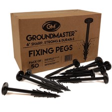 GROUNDMASTER™ HEAVY DUTY 6" PEGS WEED CONTROL MEMBRANE FABRIC FIXING ANCHORS