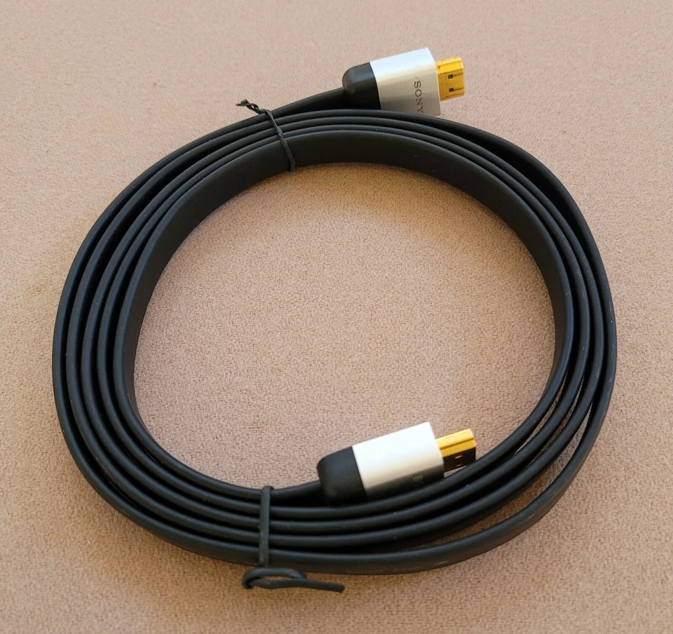 OEM Sony 6'5" (2m) DLC-HE20HF FLAT High-Speed HDMI Cable WITH ETHERNET  - Image 2 of 3