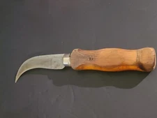 Vintage Wood Handle Cutting Tool Knife for Shingles Linoleum Carpet