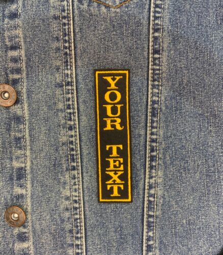 VERTICAL CUSTOM PERSONALISED BIKER PATCH TRIKER CLUB SEW ON EMBROIDERED PATCH - 第 1/1 張圖片