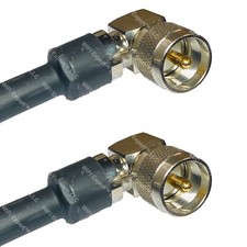 RFC400UF UHF MALE ANGLE to UHF MALE ANGLE Coaxial RF Cable USA-Ship Lot