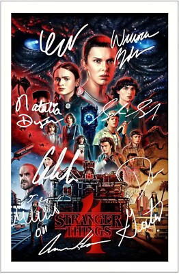 STRANGER THINGS CAST SIGNED SRICPT STAFFEL 5 VORGEDRUCKTE AUTOGRAMME 1 2 3 4 5